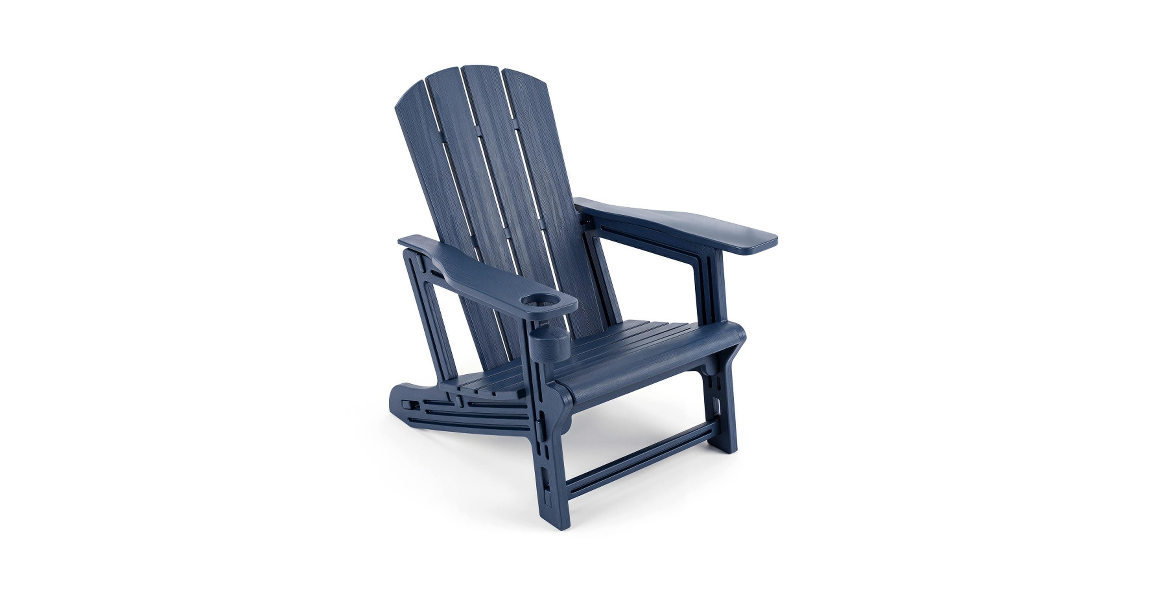 Sugift Hdpe Adirondack Chair with Wood Grain Texture 31 Inches High Back and 550 Pound Capacity