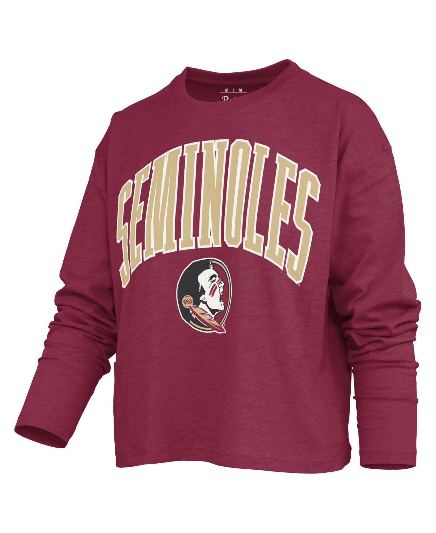 Женская футболка Pressbox Florida State Seminoles Motley Boxy Waist-Length Long-Sleeve — фото 2