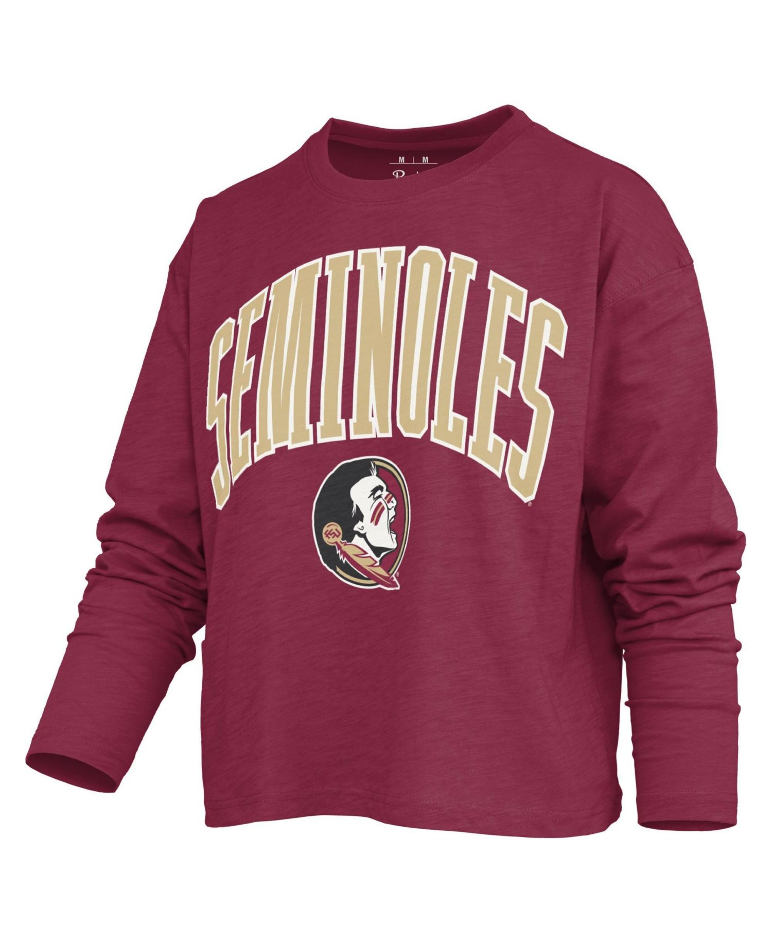 Women's Florida State Seminoles Motley Boxy Waist-Length Long-Sleeve T-Shirt