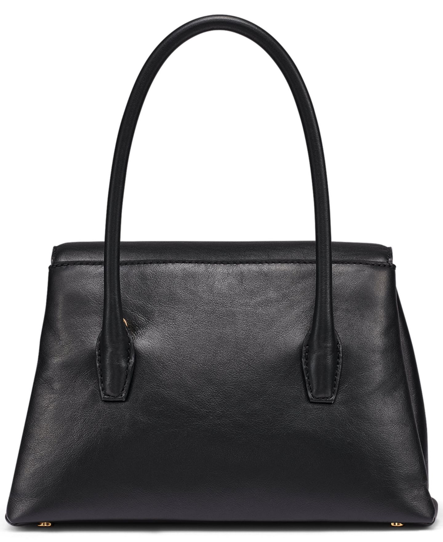 Женская сумка KARL LAGERFELD PARIS Rosalee Small Leather Satchel Handbag, цвет: Чёрный / Золотой — фото 4