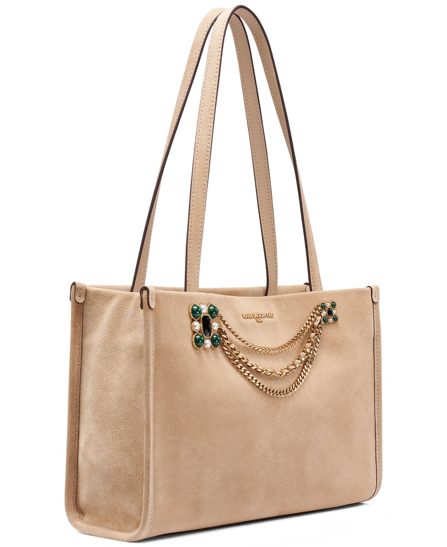 Jade Leather Magnetic Medium Tote Handbag