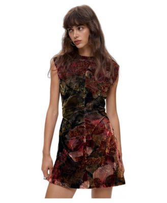 Women's Floral Velvet Dress M. C. Lacroix