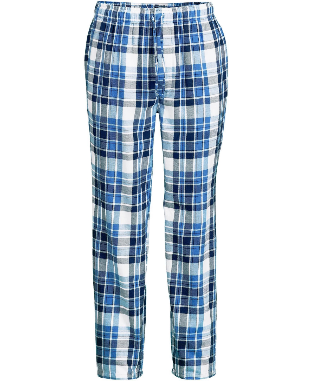 Lands' End Men's Big & Tall Plaid Relaxed-Fit Flannel Pajama Pants