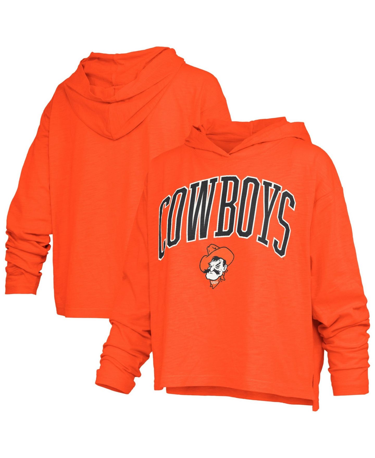 Женская футболка Pressbox Oklahoma State Cowboys Nelson Oversized Slub-Fabric Side-Slit — фото 1