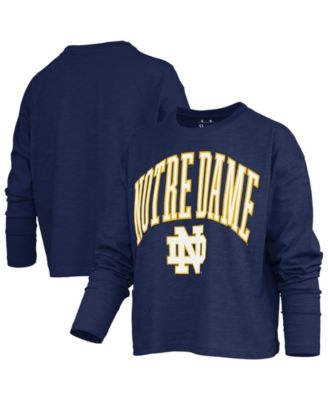 Women's Notre Dame Fighting Irish Motley Boxy Burnout Long Sleeve T-Shirt