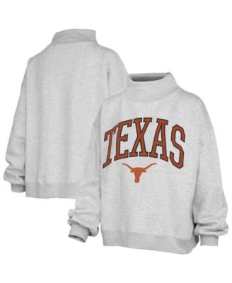 Women's Texas Longhorns Nelson Texture Lingo Oversized Graphic Long-Sleeve Mock Neck Sweatshirt