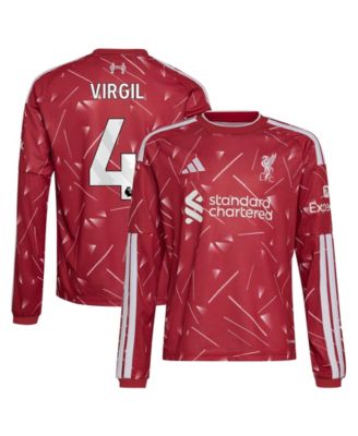 Boys' and Girls' Liverpool Virgil van Dijk 2026/27 Home Long-Sleeve Replica Jersey
