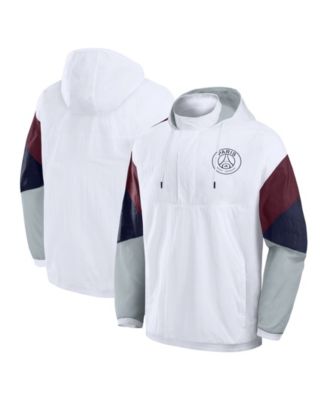 Men's Paris Saint-Germain Hooded Quarter-Zip Oversized Jacket