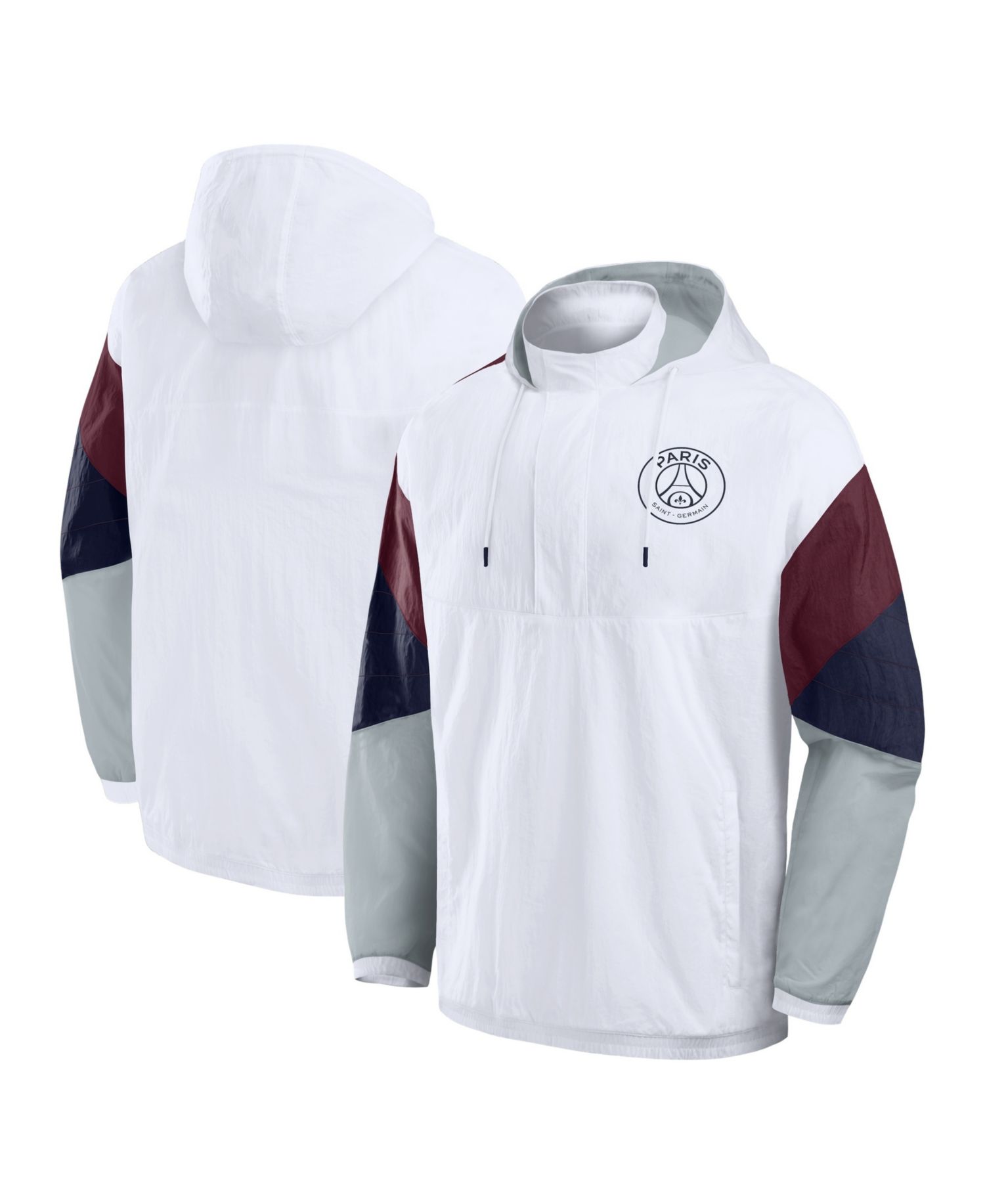 Men's Paris Saint-Germain Hooded Quarter-Zip Oversized Jacket