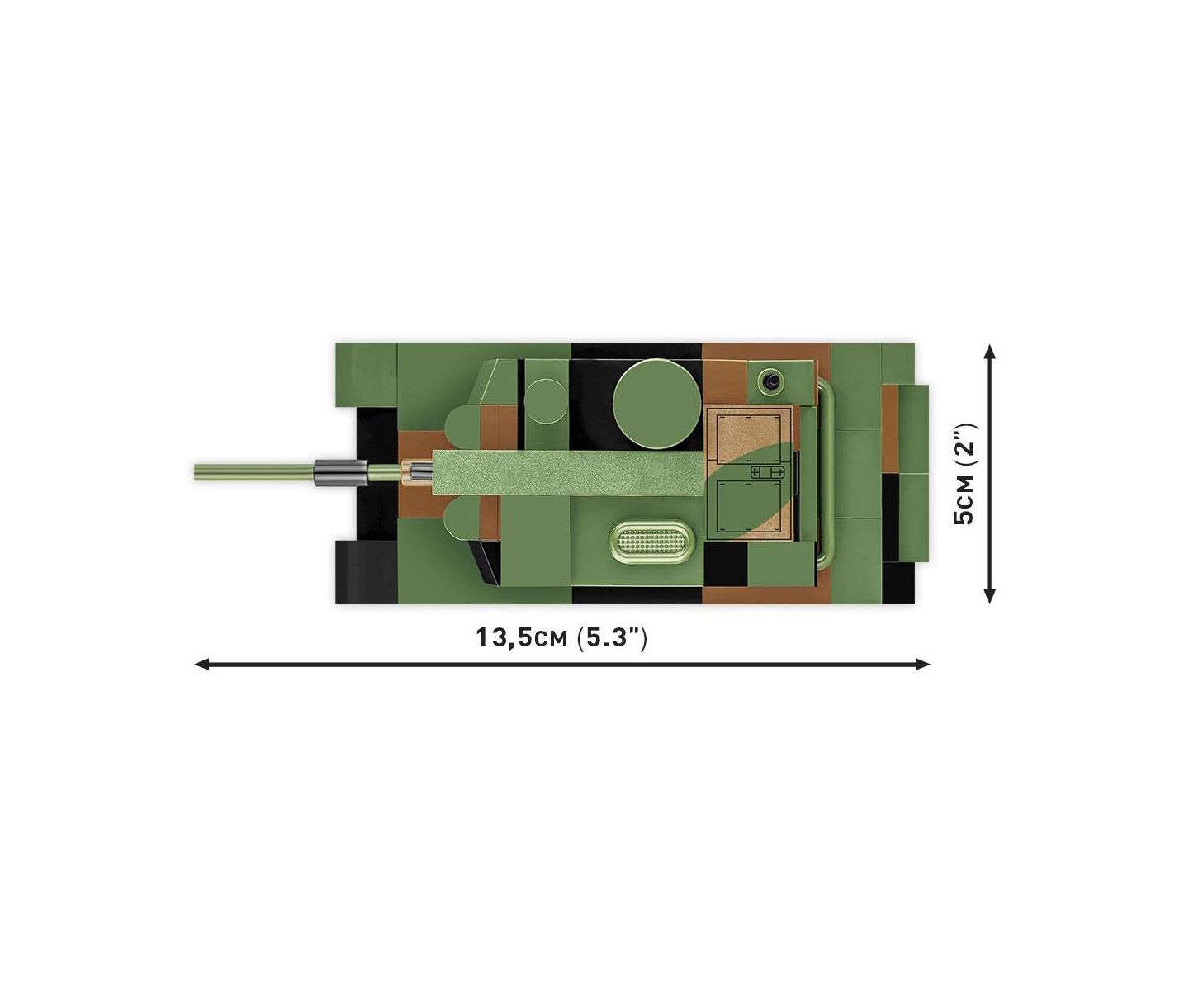 Детский конструктор COBI Armed Forces K2 Black Panther Tank Rotating Turret 160-Piece Building Set, Ages 6+ — фото 4