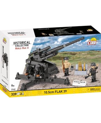 Historical Collection WWII 10.5 cm Flak 39 Anti-Aircraft Gun 339-Piece Building Set, Ages 9+