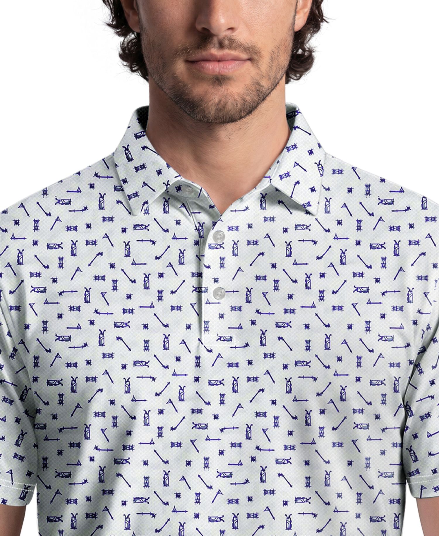 Men's Golf Sketchbook Print Classic-Fit Polo