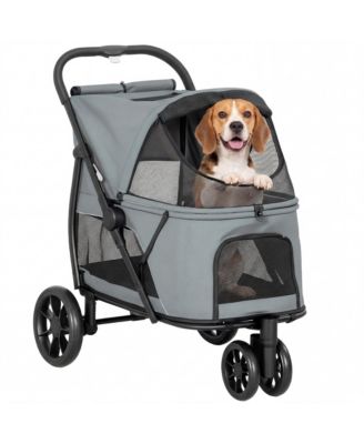 3 Wheel Pet Stroller, Dog Stroller Easy One-Click Quick Fold
