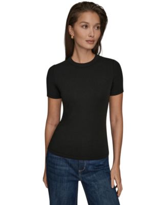 Women's Rib Short-Sleeve Crewneck T-Shirt