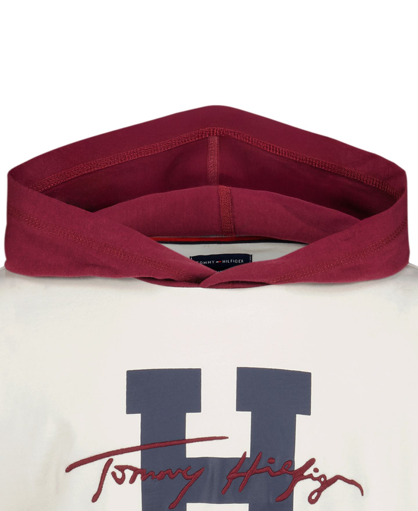Футболка Tommy Hilfiger H Script Hooded Doubler Graphic для мальчиков, цвет: Экрю — фото 4