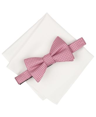 Men's Pre-Tied Bow Tie and Pocket Square, 2-Piece Set