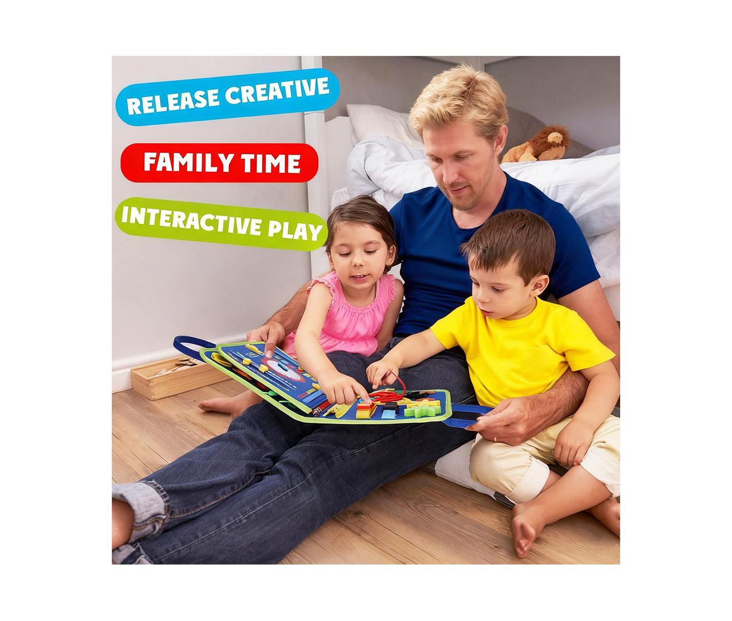 Детская игрушка Cowin Montessori Sensory Dinosaur Interactive Book, Ages 1+, цвет: Тёмный синий — фото 6