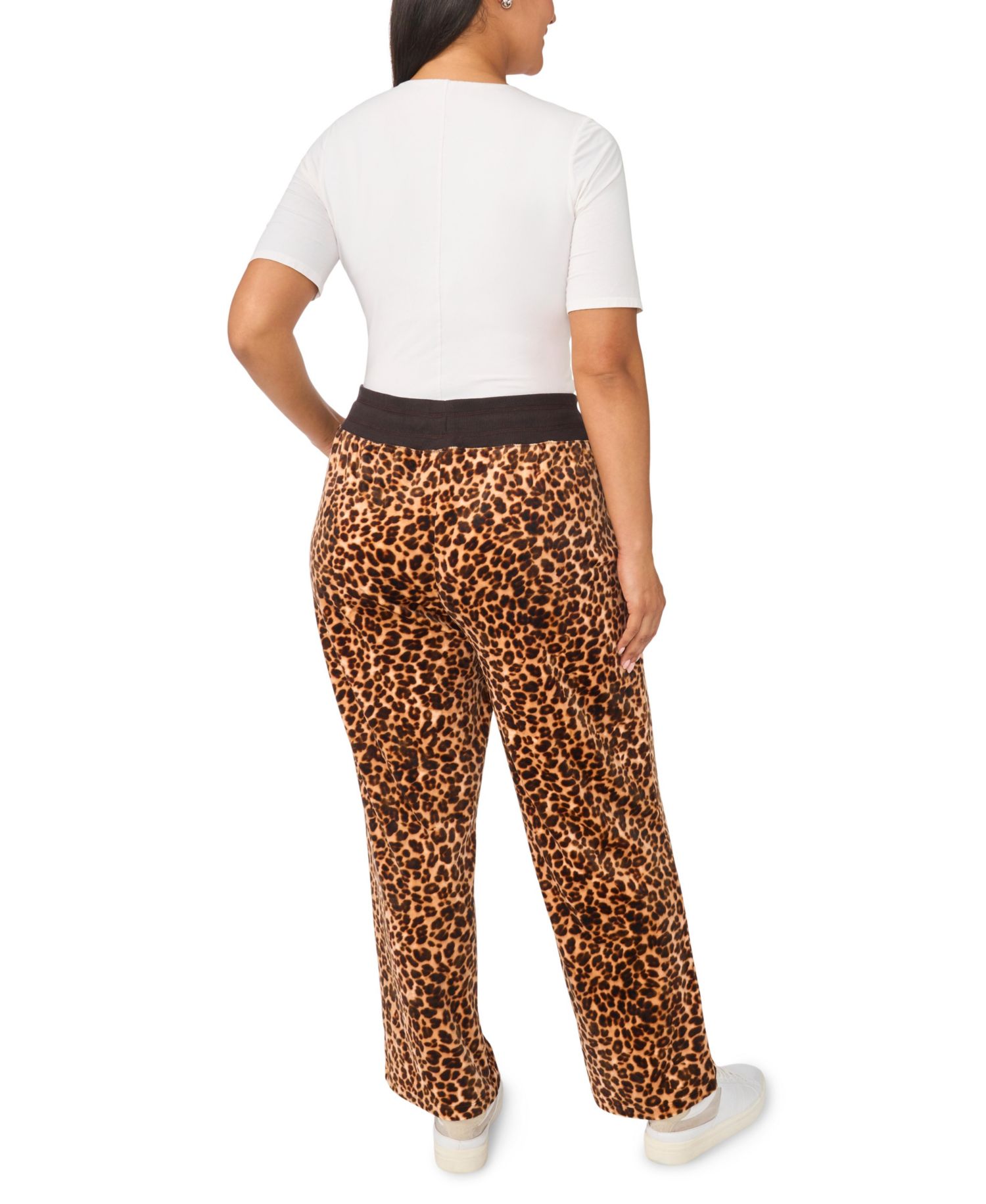 Plus Size Straight-Leg Drawstring Lounge Pants
