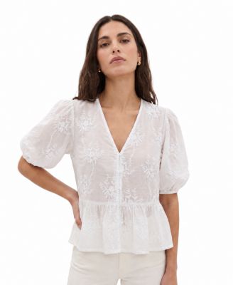Women's Floral Peplum Blouse