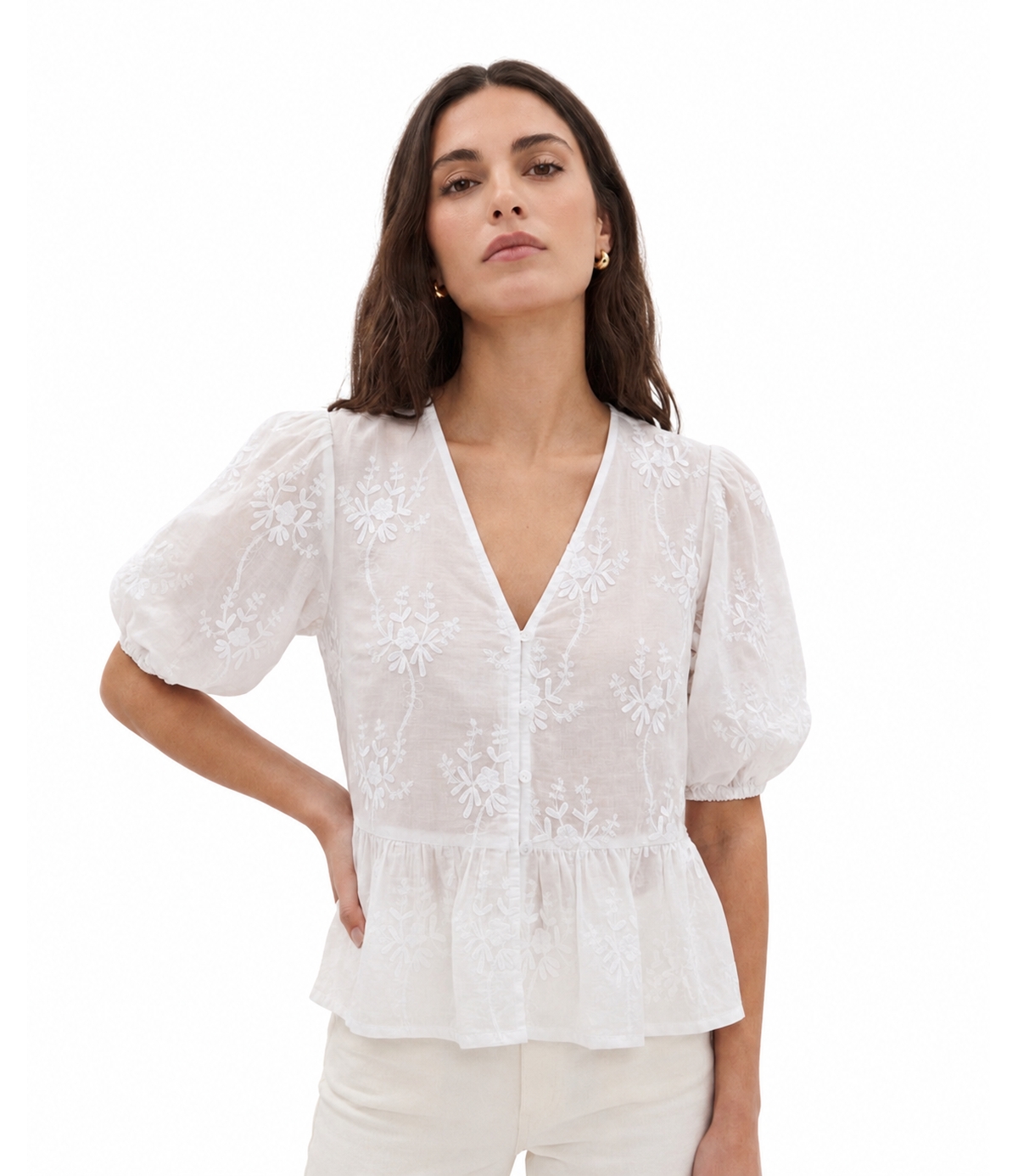 Joie Women's Floral Peplum Blouse