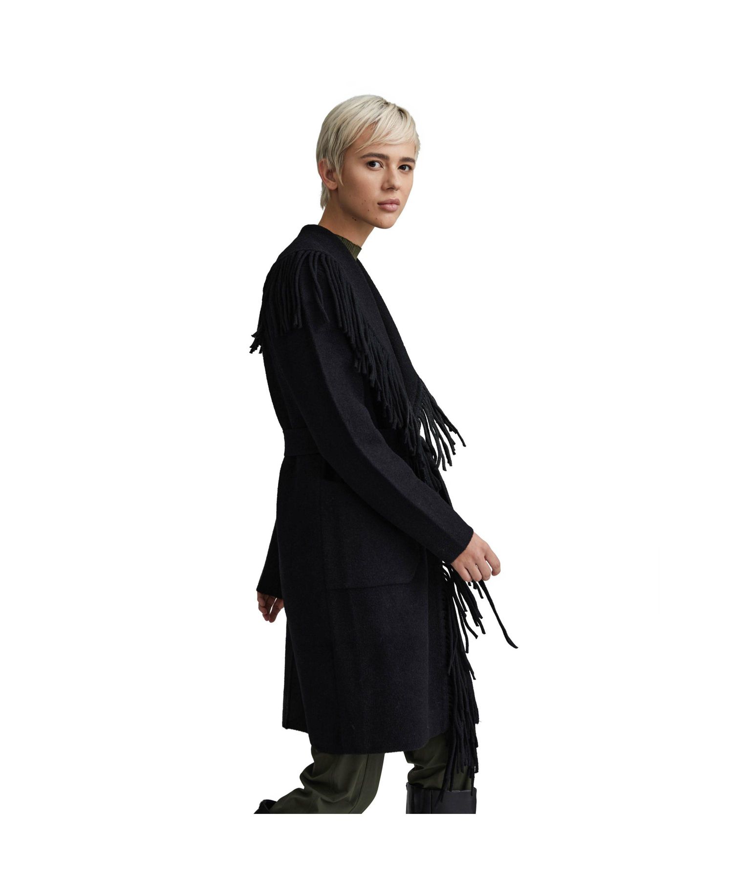 Women's Eyelash Mink Wrap Fringe Coatigan