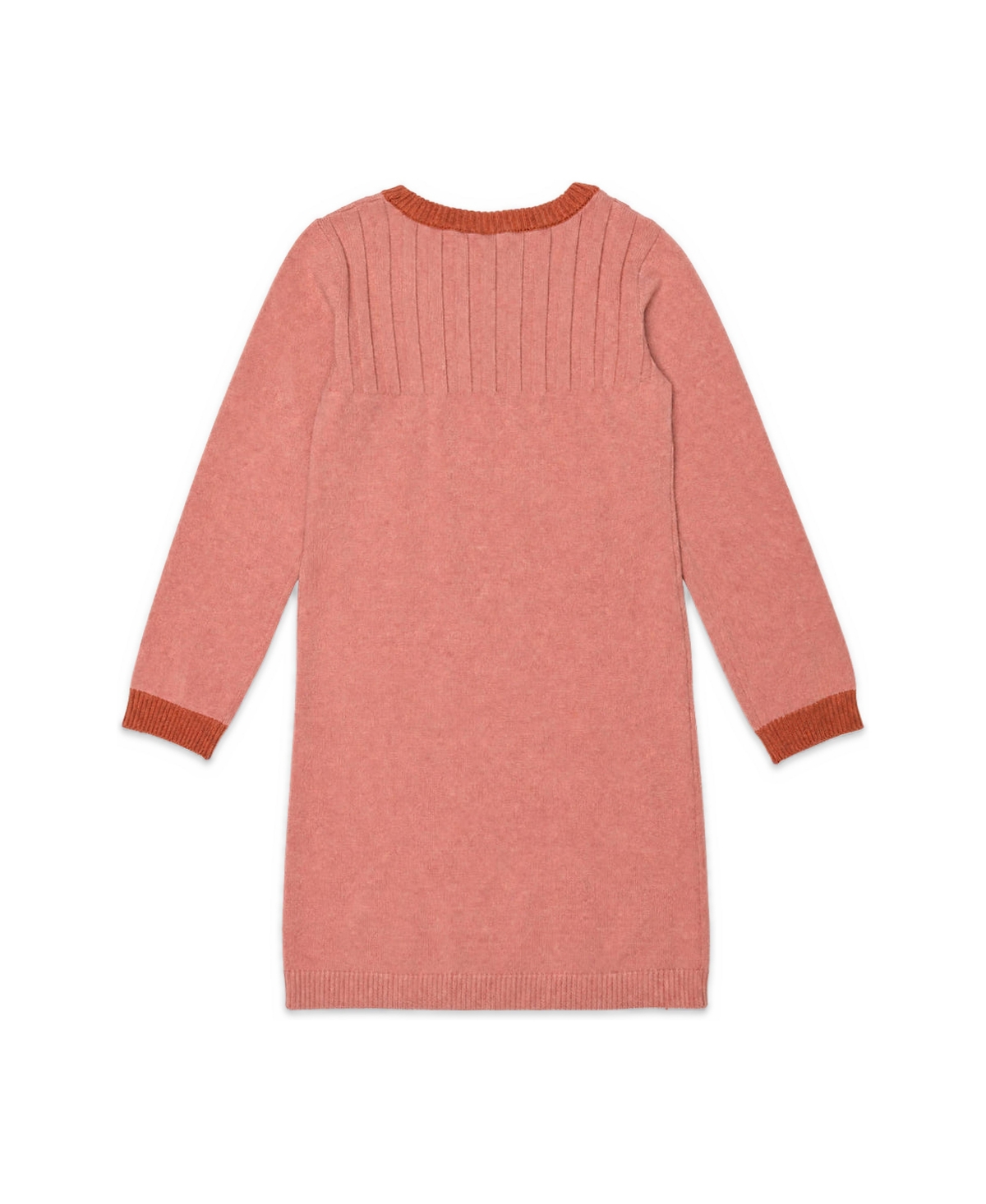 Deux par Deux Girls' 4-16 Strawberry Jacquard A-Line Ribbed Sweater Dress