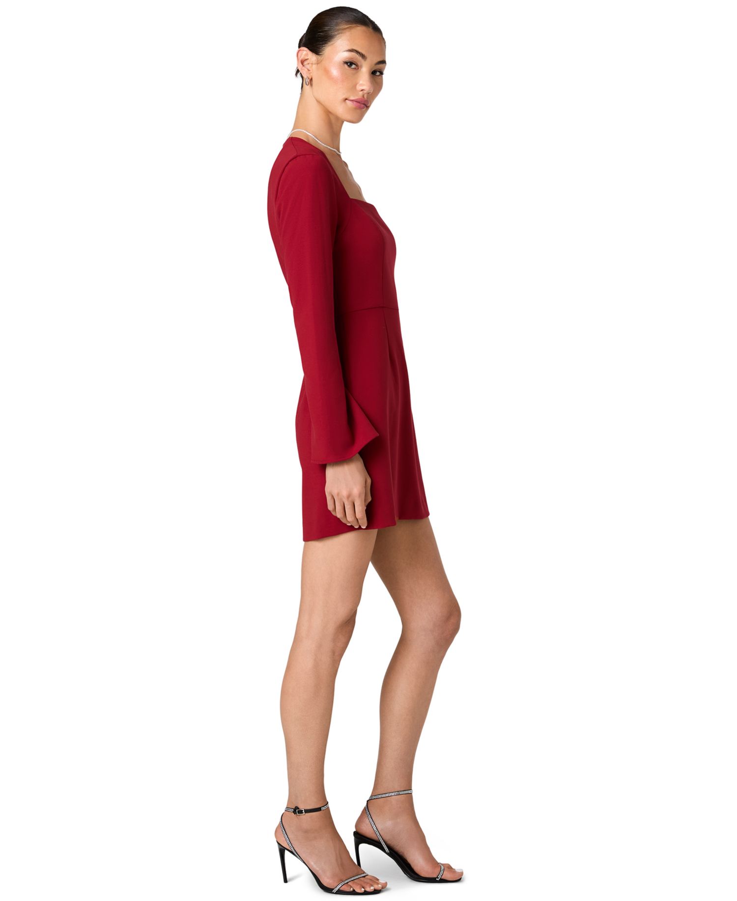 Women's Whisper Long-Sleeve Square-Neck Mini Dress