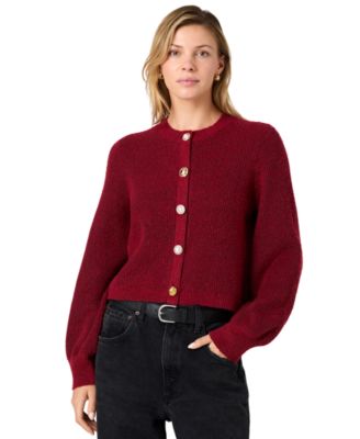 Women's Koda Cropped Long-Sleeve Crewneck Cardigan