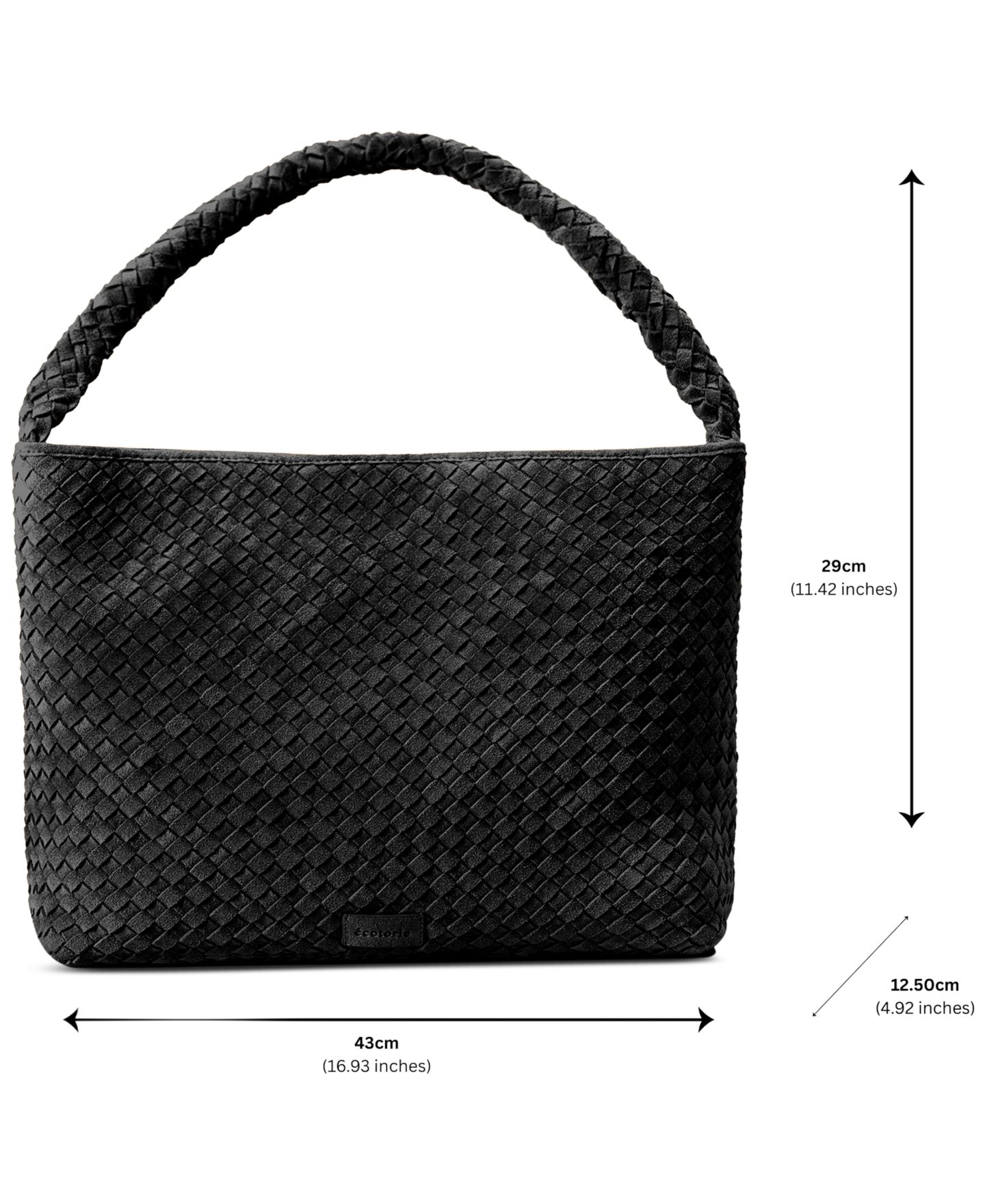 Женская сумка Ecotorie San Antonio Suede Hobo, цвет: Чёрный — фото 5