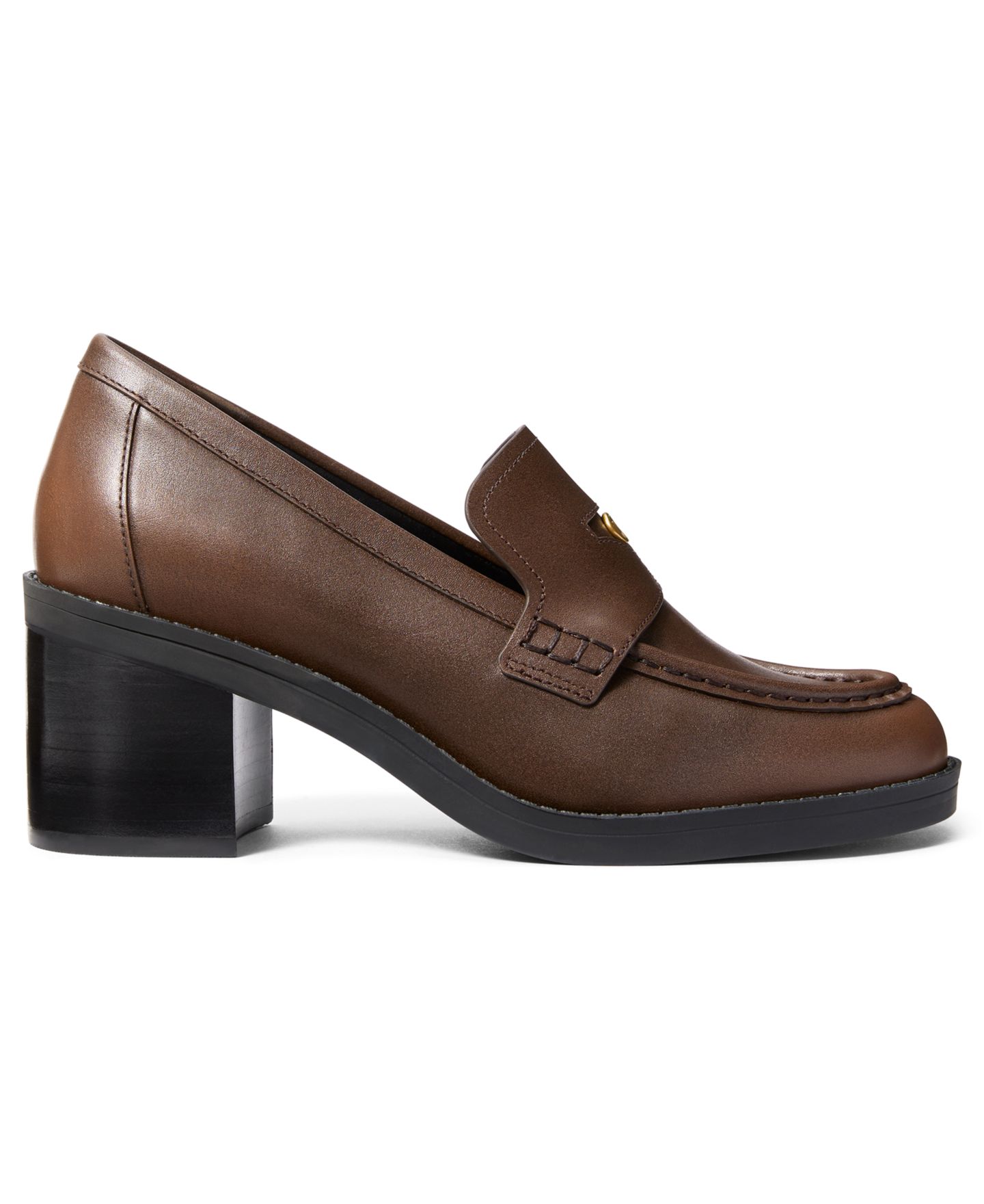 Женские туфли Michael Kors Jennings Platform Loafer Pumps, цвет: Светло-коричневый кожаный — фото 2