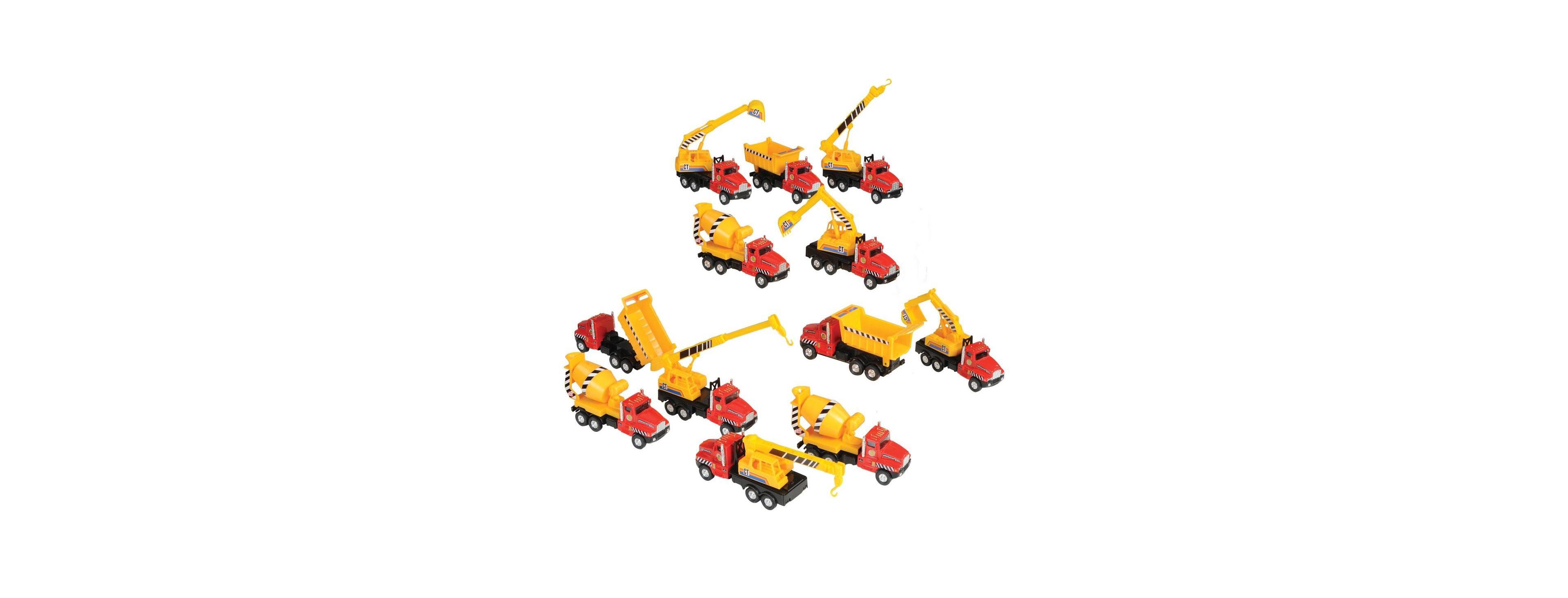 U.s. Toy Mighty Builders Pullback Moveable-Parts Construction Vehicles, 12-Piece Set