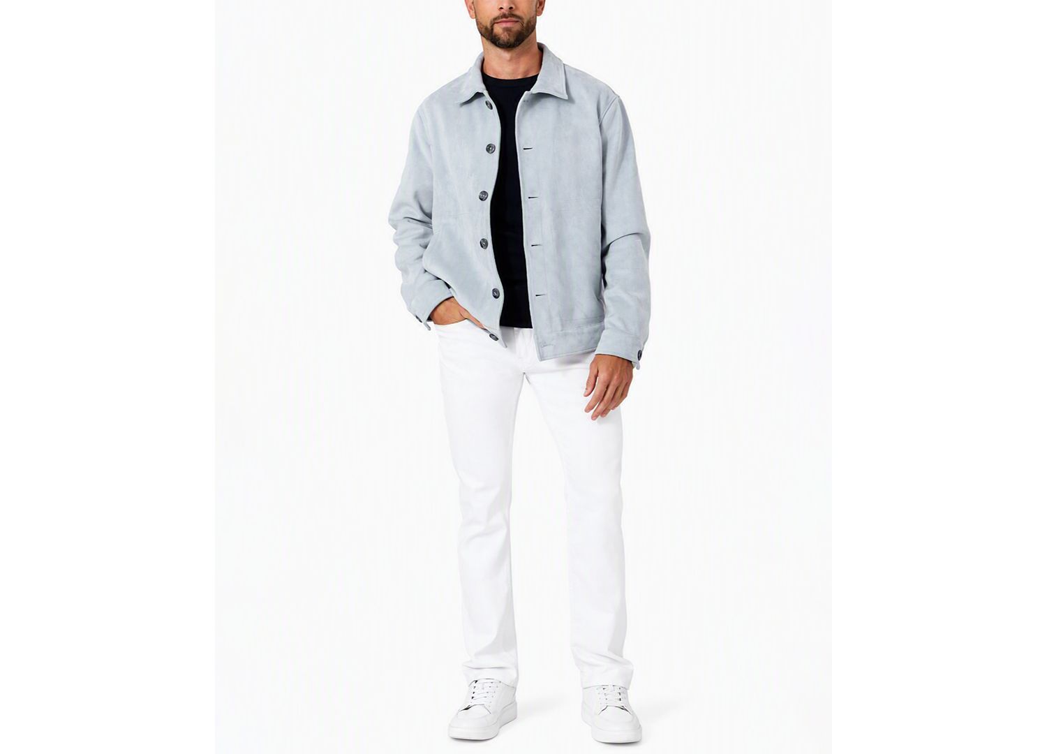 Men's Harlow Faux Suede Overshirt