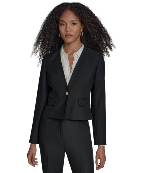 Женская куртка BCBG Open Front, цвет: Чёрный