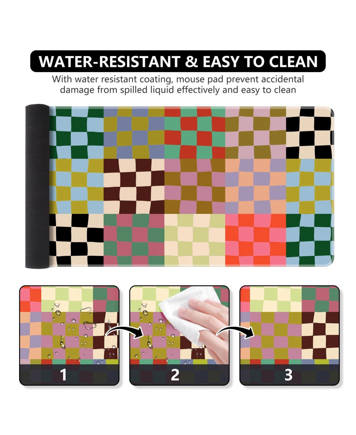 Lofree Extended Non-Slip Stitched-Edge Desk Mat for Gaming Keyboards and Mice
