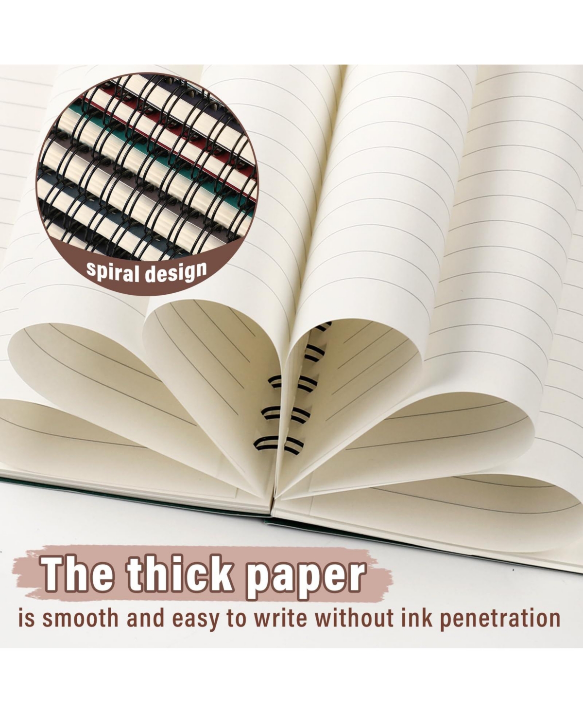 Danrong 12 Pack A5 Spiral Notebooks College Ruled Thick Paper Side Binding For Work School