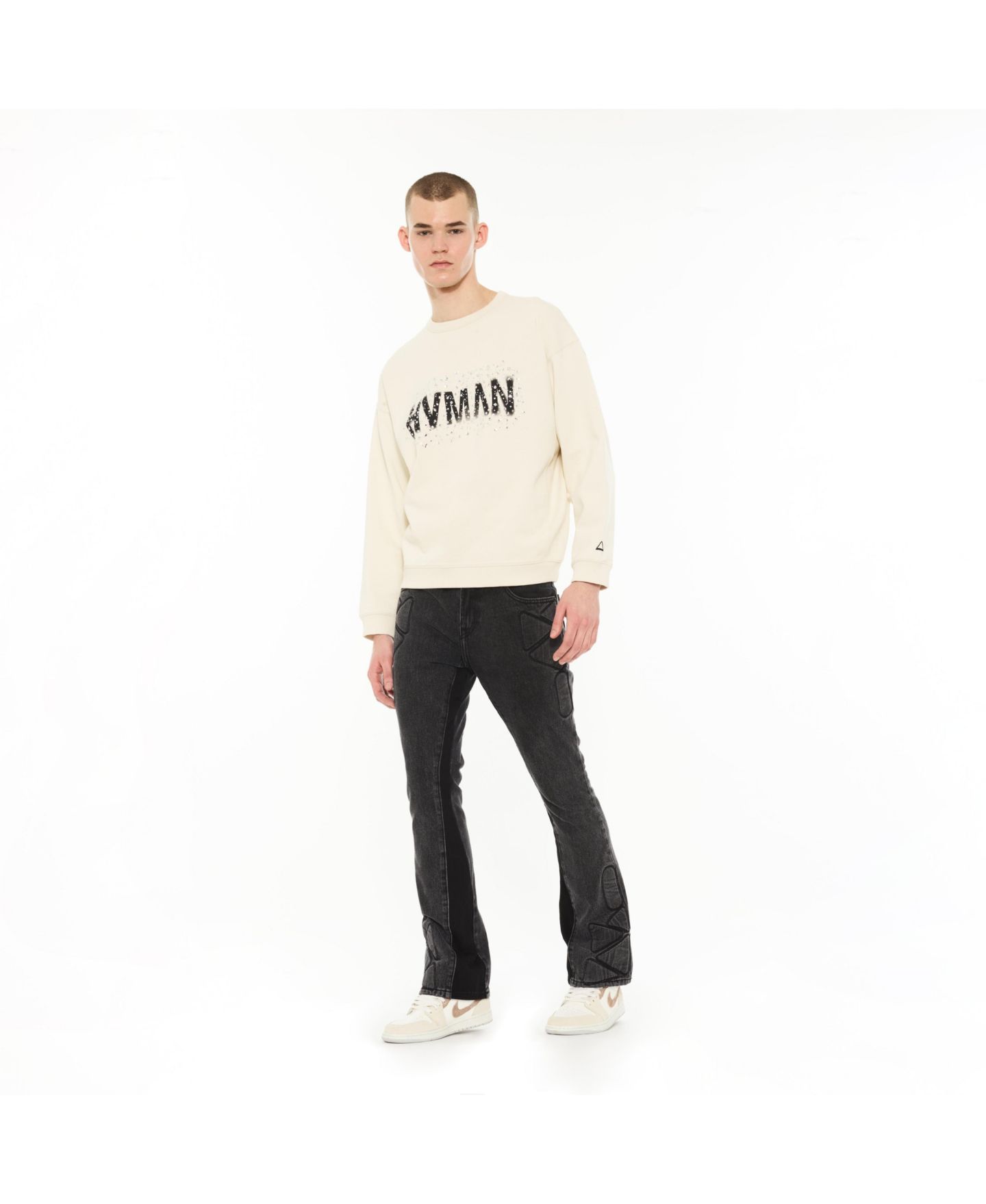 Мужские джинсы Hvman Chosen To Prevail x Cult Hvman mars Bootcut, цвет: Серый — фото 5