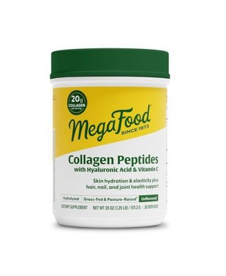 Collagen Peptides Powder Unflavored with Hyaluronic Acid and Vitamin C, Grass-Fed Bovine Collagen, 20oz