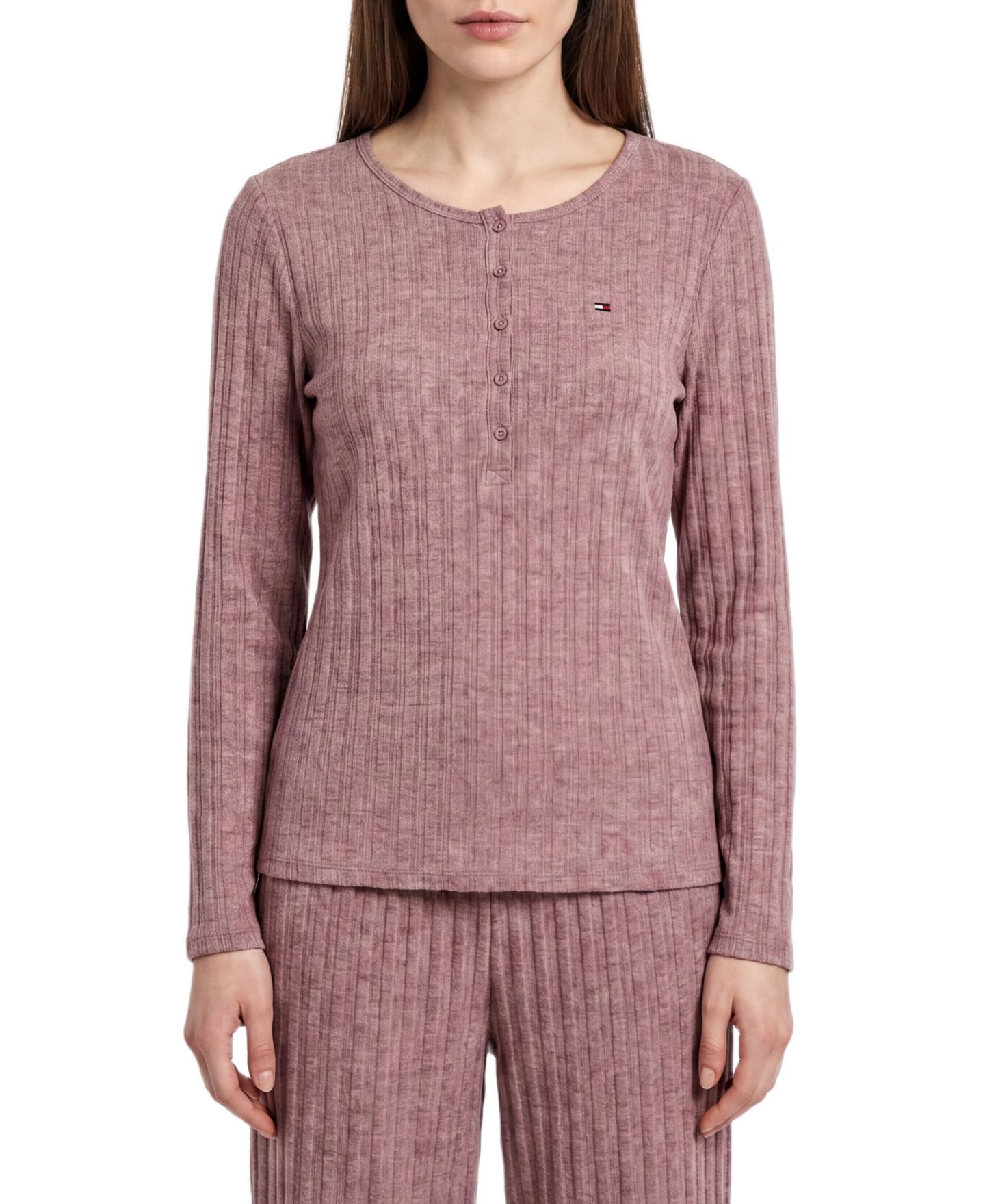 Пижамный комплект Cable-Jacquard, 2 предмета — Tommy Hilfiger, цвет: Розовый коричневый — фото 4