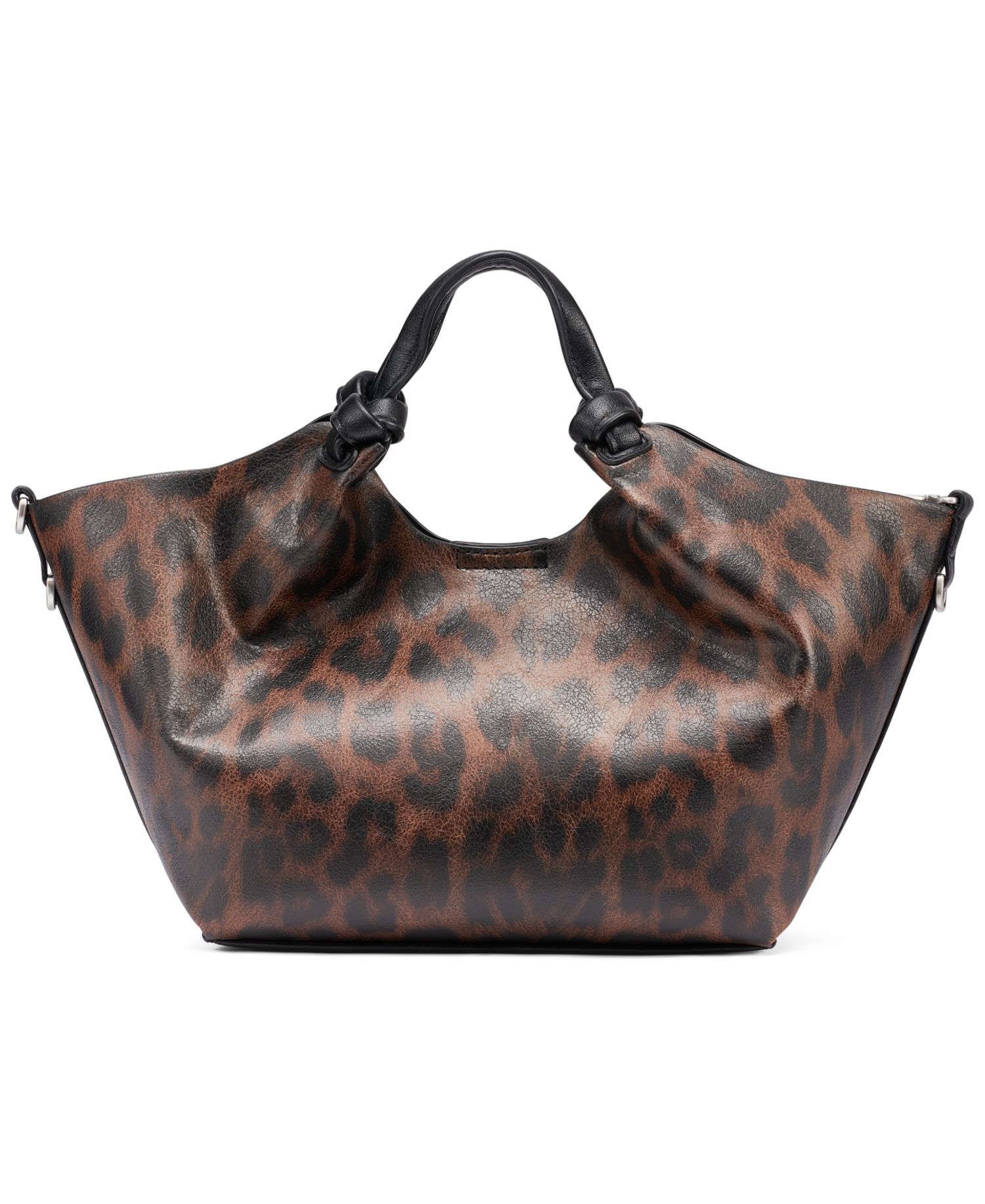 Paula Faux Suede Magnetic Snap Tab Large Tote Handbag
