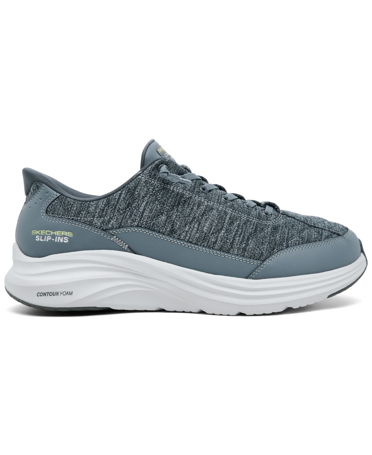 Мужские кроссовки Skechers Slip-In Contour Foam - Cozy Fit, цвет: Сланцевый — фото 2