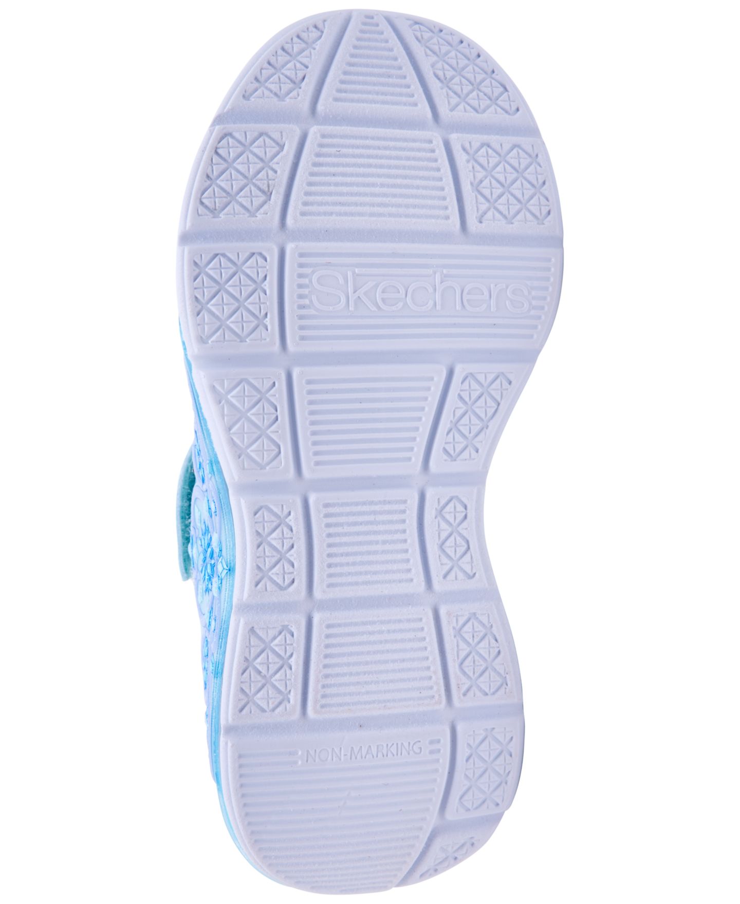 Детские кроссовки Skechers S Lights Princess Steps со светом, Finish Line, цвет: Светлый синий — фото 6