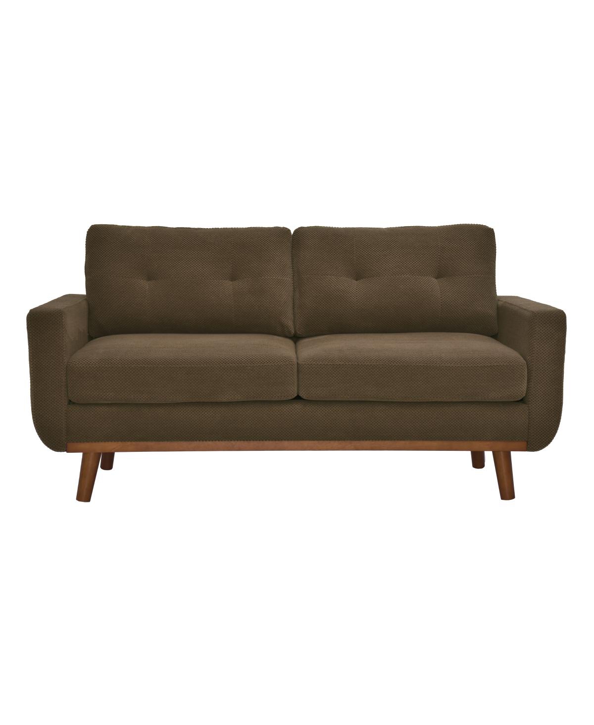 Streamdale Furniture 65" Modern Minimalist 2-Seater Sofa with Nubby Upholstery and Wood Legs