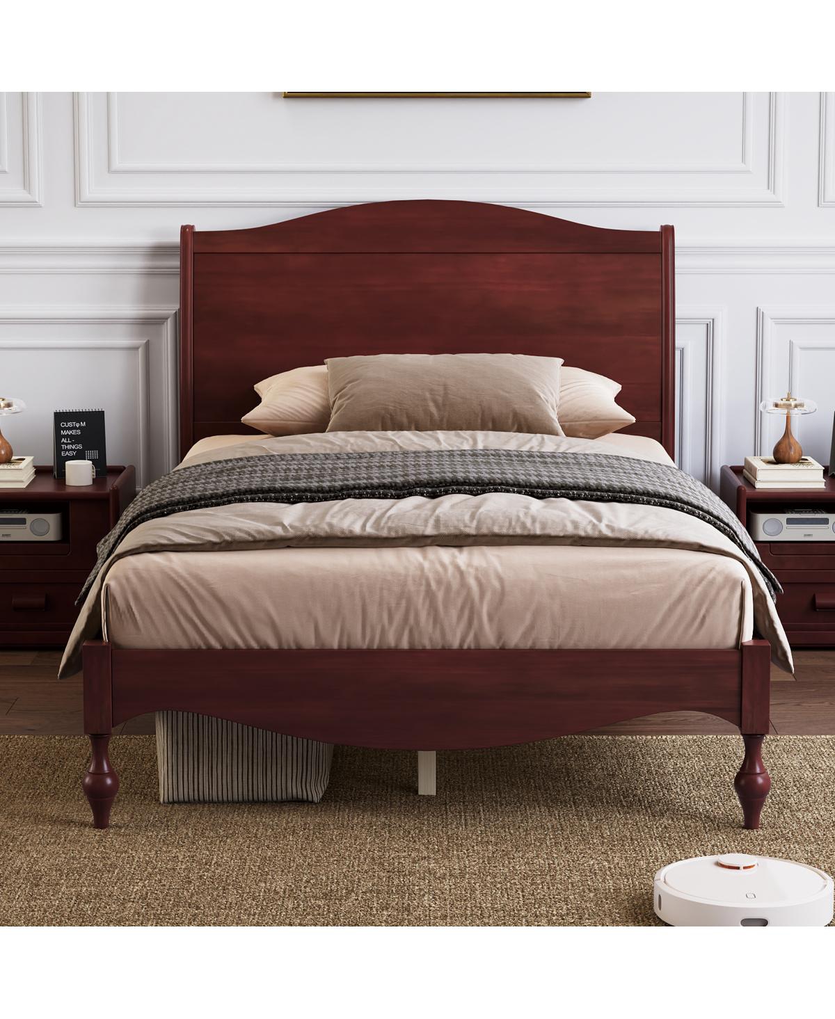Streamdale Furniture Wooden Full Bed Frame with Headboard and Storage