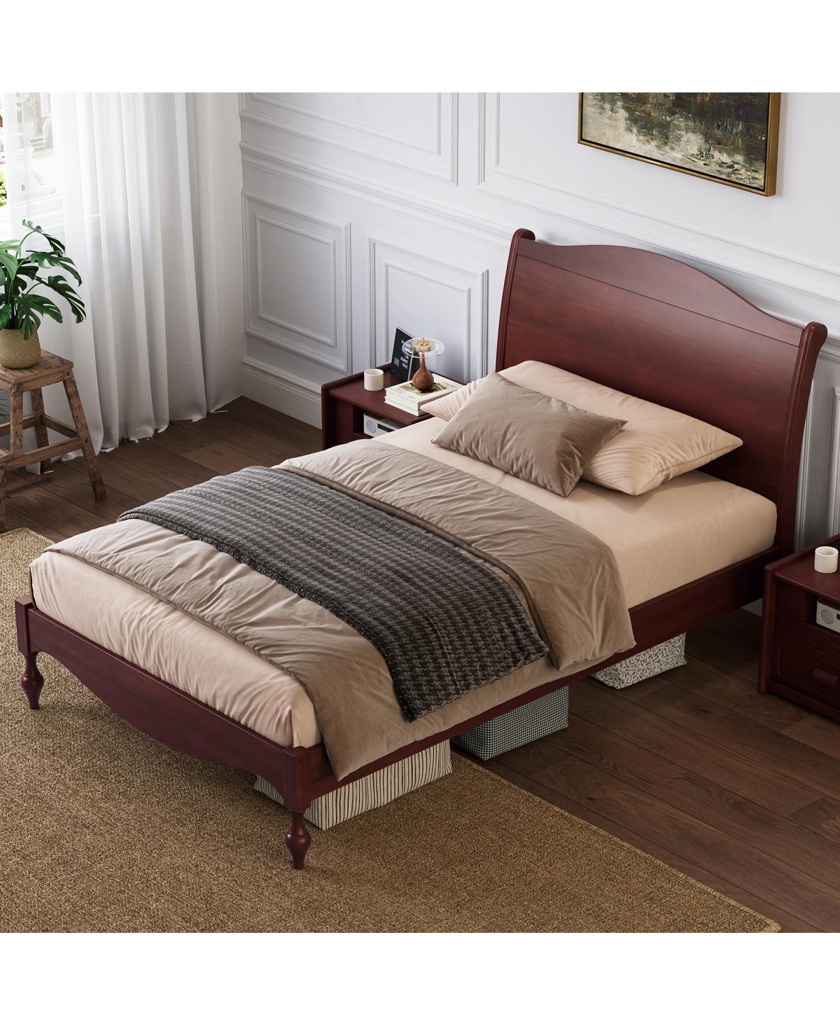 Streamdale Furniture Wooden Full Bed Frame with Headboard and Storage