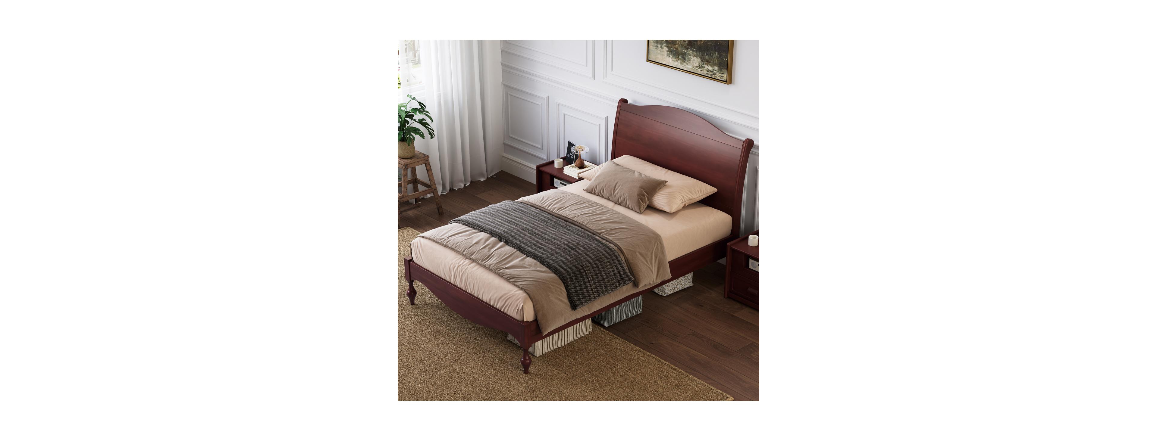 Streamdale Furniture Wooden Full Bed Frame with Headboard and Storage