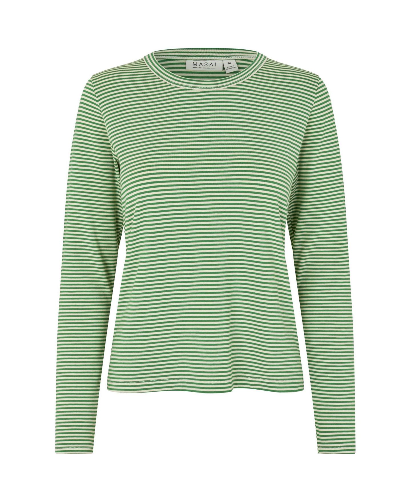 Женская футболка Masai Copenhagen Daritha Long-Sleeve Striped Crewneck, цвет: Мятный зелёный — фото 6