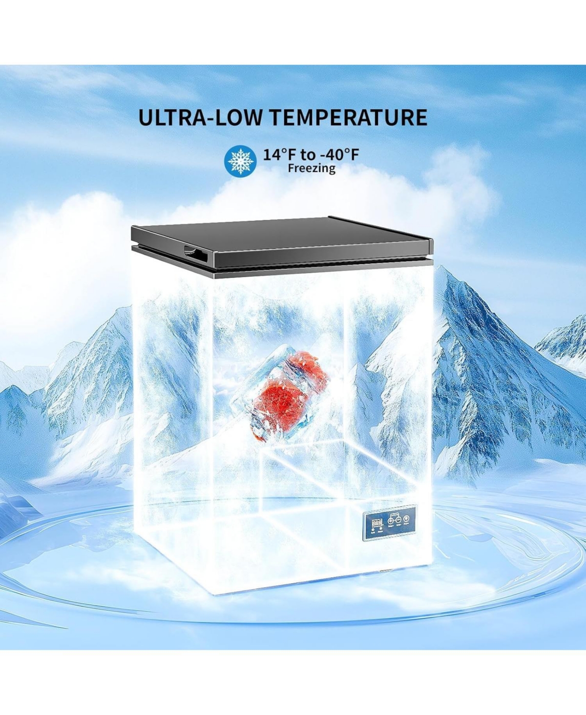 Cowsar 3.5 Cu. Ft. Chest Freezer with Digital Thermostat
