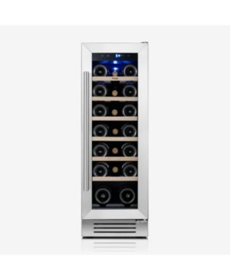 12 Inch Wine Cooler 20 Bottle, Built-in/Freestanding Glass Door Fridge 40-65degree(s)F,For White,Red,Champagne With 3 LED Lights