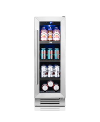 12 Inch Beverage Refrigerator Hold 60-80 Cans,Soda,Beer,Drink Mini Fridge 34degree(s)F-54degree(s)F Drink Cooler Home,Bar Freestanding/Built-in