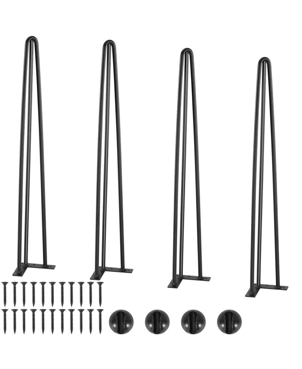 Sugift Set of 4 Solid Carbon Steel Hairpin Table Legs with 900 Pound Load Capacity